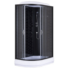 Душевая кабина 120х80 С/П без электрики чер. ст. Лоранто R CS-66120-20R GB черный кирпич Душевая кабина 120х80 С/П без электрики чер. ст. Лоранто R CS-66120-20R GB черный кирпич