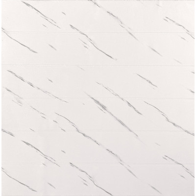 Панель самоклеящаяся вспененный ПЭТ Мрамор белый 700х700мм /Грейс (в уп.30шт)