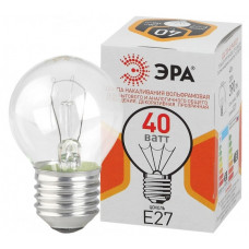 Лампа 40Вт Е27 накаливания ДШ прозрач. шар
