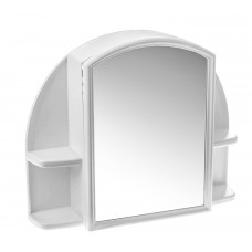 Зеркало пластик шкафчик для ванной комнаты белый Орион Ас 11801000 869121