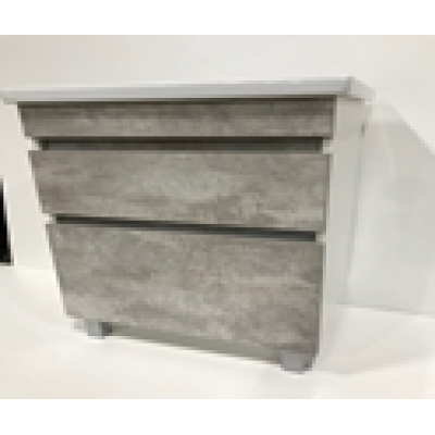 60 Рино Бетон тумба 60х85 стенки белые 6103 БЕЗ УМЫВАЛЬНИКА