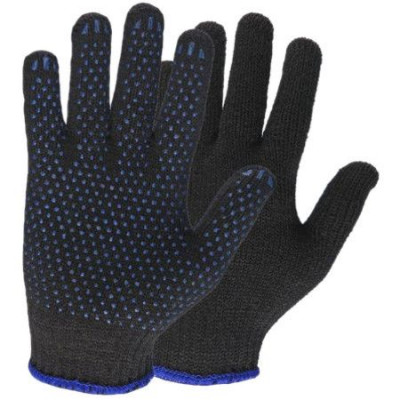 Перчатки трикот ПВХ 8 черн 201 Премиум 62 гр.7кл