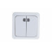 Олимп белый Выключатель Универсал 2кл с подсв.о/у О0123 Олимп белый Выключатель Универсал 2кл с подсв.о/у О0123