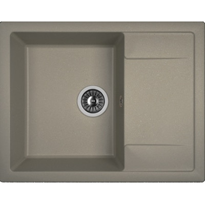 Мойка камень 650х510 квадрат везувий Техно СМс Флорентина с сифоном