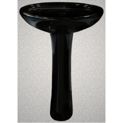 Умывальник черный Китай НД 7 HUIDA 490х595х840 мм с пьедесталом