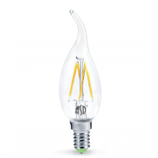 Лампа светодиод 5Вт Е14 220В 4000К  450 Lm ASD LED PREMIUM-свеча на ветру прозрачная