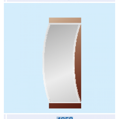 Зеркало прямоуг в 100х48 4958 фигурное корич.