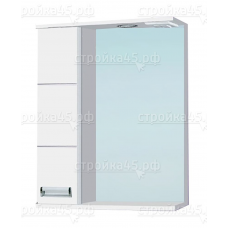 50 Комо Белый шкаф с зерк. 50х70 левый без освещения