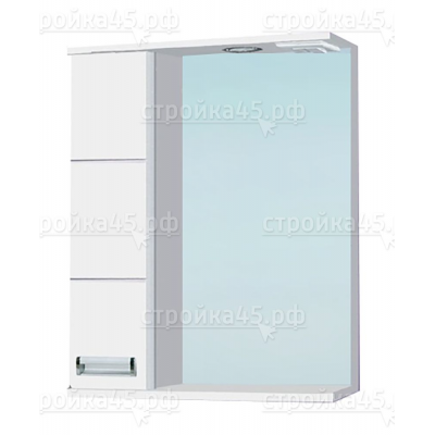 50 Комо Белый шкаф с зерк. 50х70 левый без освещения