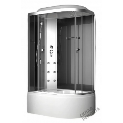 Душевая кабина 120х80 В/П без электрики чер. ст. 8037 L ОДА