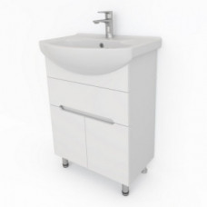 70 Моника белая тумба 67х70х32 с умывальником Балтика 70 + 1 ящ