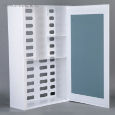 Зеркало пластик шкафчик для ванной комнаты белый Беросси Хилтон