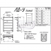 Полотенцесушитель нерж лесенка 1" 60х50 ЛД (5) полка Универ. подключ. вн.1/2"