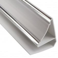 Плинтус потолочный ПВХ серебро 3м 10мм (30шт)