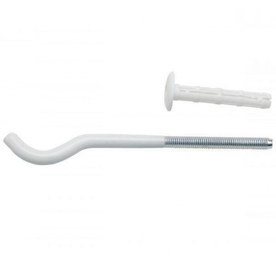 Кронштейн с дюбелем 195/7 белый