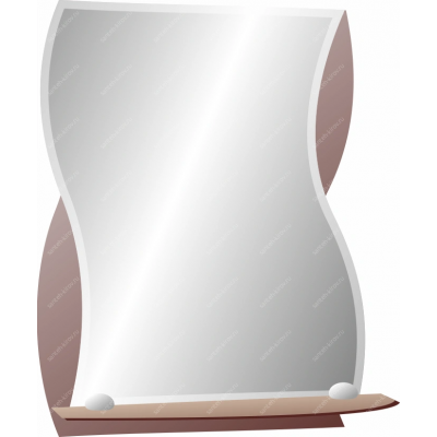 Зеркало прямоуг в 58х40 полка 5049 Аква