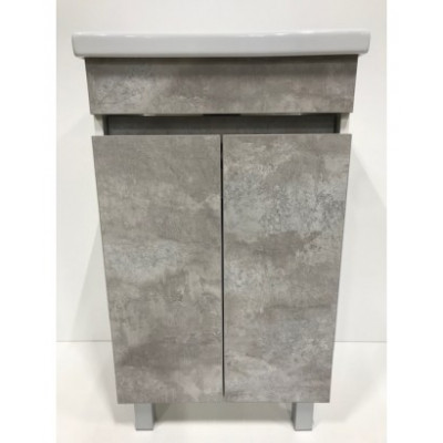 60 Классик Ясень тумба 60х85 стенки белые 6102 с умыв.??