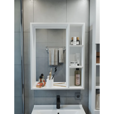 60 Мюнхен белый шкаф с зерк. 60х74 без освещения