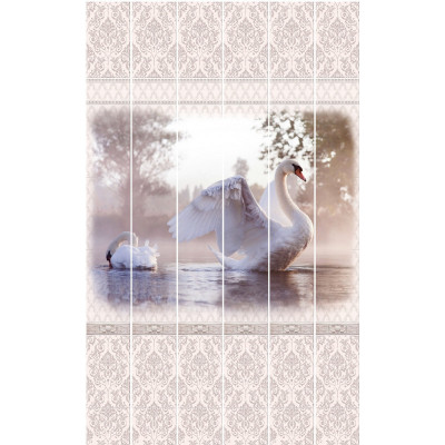 Панно ПВХ 2700х250х8 Крымский лебедь 06-003 панно из 6 шт UNIQUE (Крымский фон)
