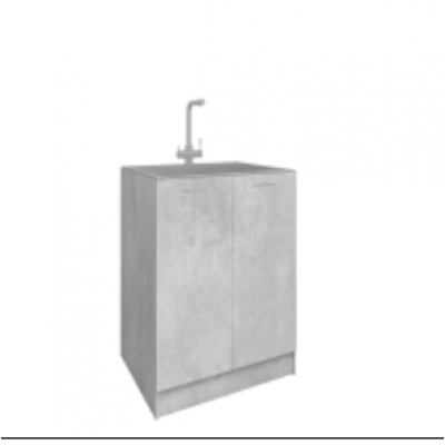 Тумба под мойку накладную 50х60 Бетон Фазенда