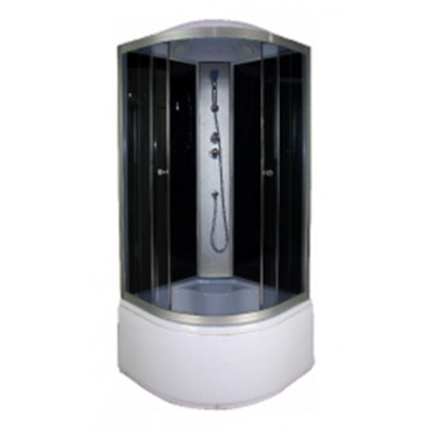 Душевая кабина 90х90 В/П без электрики чер. ст. ЗМ 03