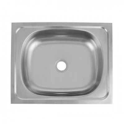 Мойка нерж накладная м/о 50х40 матовая 0,4 прямоугольная без отверс Юкинокс Стандарт без сифона