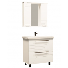 80 Сицилия Белый шкаф с зерк. 80х70х13 без освещения