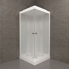 Душевая кабина 90х90 Н/П без электрики бел. ст. Вельвет-Квадрат Тритон