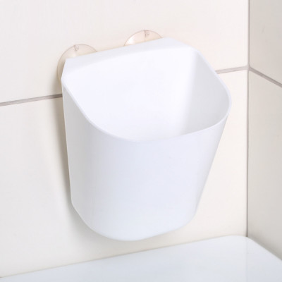 Полка пластик на присоске прямоугольная 1-я белая д/ванной 11,5×13×18 см, Krita 4994220