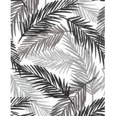Клеенка на тк/о Декорама 244 (С) Листья серо-черные на беж 1,40х20м Цена за 1 метр