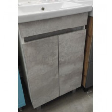 50 Стандарт Бетон тумба 50х85 стенки белые 5107 БЕЗ УМЫВАЛЬНИКА