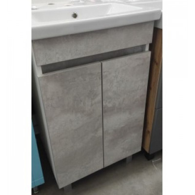 50 Стандарт Бетон тумба 50х85 стенки белые 5107 БЕЗ УМЫВАЛЬНИКА