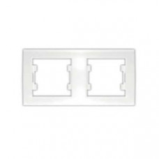 Бриллиант белый Рамка Универсал 2-х местная горизонтальная 7947465