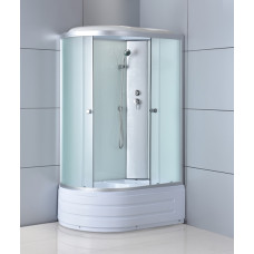Душевая кабина 120х80 В/П без электрики бел. ст. 8406 R Р frosted ОДА