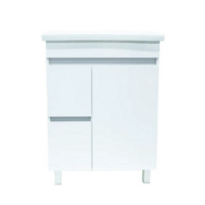 70 Грани 2 белая тумба 70х45х85 БЕЗ УМЫВАЛЬНИКА два ящика+ одна дверь