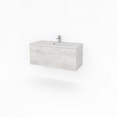 100 Кристалл 22 белая тумба 100х42х45 подвесная БЕЗ УМЫВАЛЬНИКА