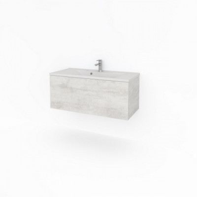 100 Кристалл 22 белая тумба 100х42х45 подвесная БЕЗ УМЫВАЛЬНИКА