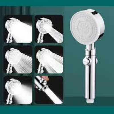 Лейка 5 режимов хром с кнопкой