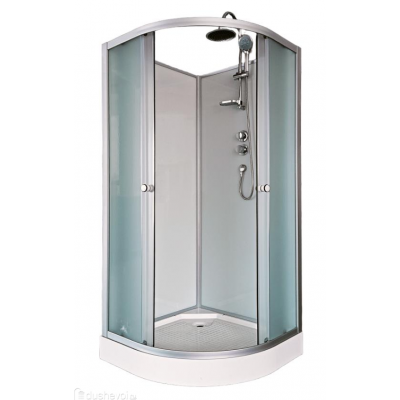 Душевая кабина 90х90 Н/П без электрики бел. ст. 8507В Аквапульс без крыши