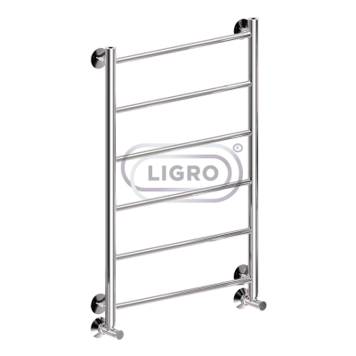 Полотенцесушитель нерж лесенка черный мат. 1" 60х50 ЛП(5)-Универ. подключ вн. 1/2"