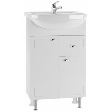 55 Классик белая тумба 55х72х30 с умыв. Исеть 55/Элегия 55 с ящиком В1