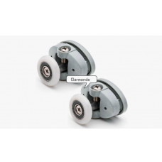 Ролики каб. душ.серые одно колесо 22мм верхние (1 отверстие)