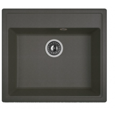 Мойка камень 570х510 квадрат графит Ника СМс Флорентина с сифоном