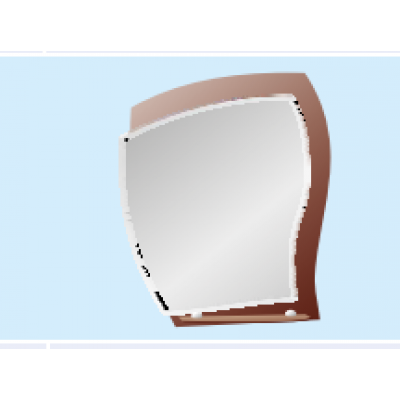 Зеркало прямоуг в 70х53 5036 Дуэт корич. полка