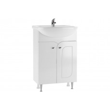 60 Радуга белая тумба 60х85х30 с умыв. Амур 60