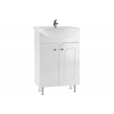 60 Радуга белая тумба 60х85х30 с умыв. Амур 60