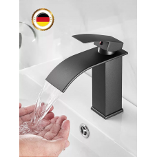 Смеситель умывальника шар. цв. черный низкий Водопад АкваСити