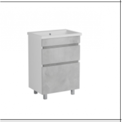70 Рино Бетон тумба 70х85 стенки белые 7911 БЕЗ УМЫВАЛЬНИКА