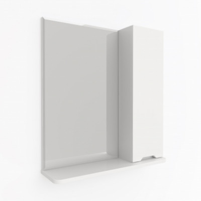 62 Моника белый шкаф с зерк. 62х70 правый без освещения