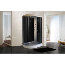 Душевая кабина 120х80 Н/П без электрики чер. ст. 8037А R ОДА